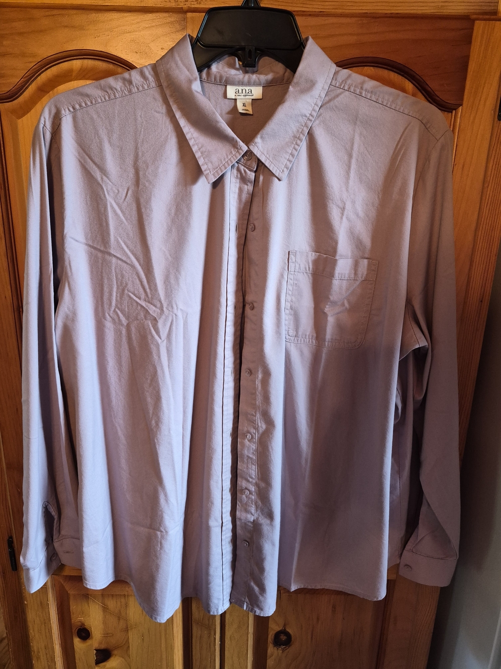 a.n.a Pastel Lavender/Mauve Button-Down Shirt Size XL